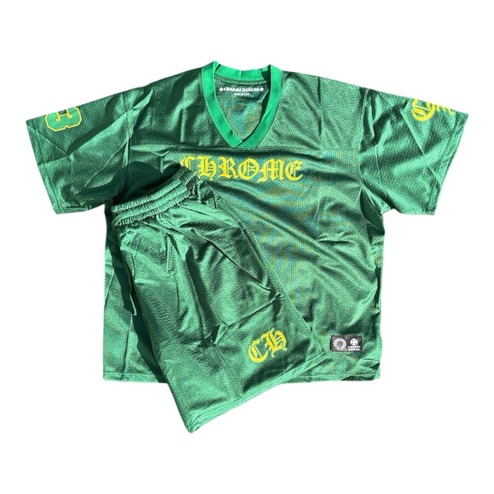 Green Chrome Hearts Jersey Set